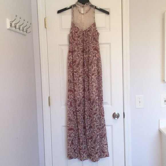Mason & Belle Paisley Lace Detailed Maxi Dress Size L - Picture 8 of 8